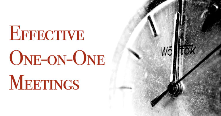 Effective One-on-One Meetings